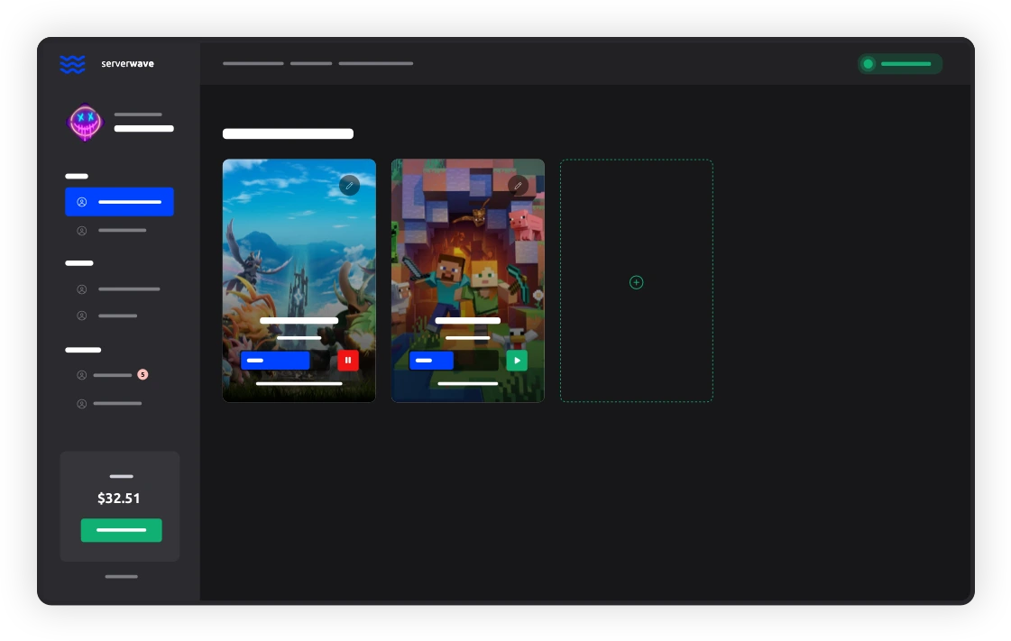 serverwave panel preview