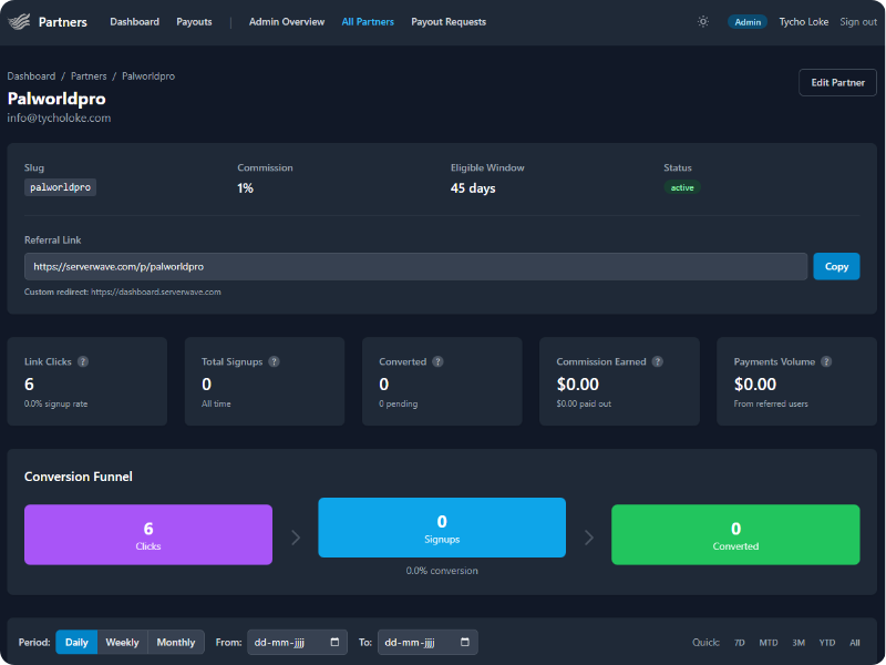 Partner Benefits Dashboard